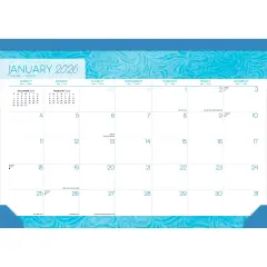 Seaside Currents | 2026 17 x 12 Inch Monthly Desk Pad Calendar