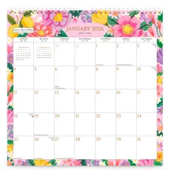 Bonnie Marcus OFFICIAL | 2026 12 x 12 Inch (Hanging) Monthly Square Wire-O Calendar | Sticker Sheet