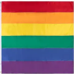 Gay Pride Rainbow Flag 3x5 FT,Heavy-Duty 420D Nylon Outdoor Gay Flag,Sewn Stripes UV Fade Resistant and Tough Brass Grommets（3 by 5 Foot)