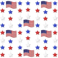 41Ft Patriotic Star America Flag Garland Red White Blue Glitter Streamers 4th of July Hanging Garlands for Independence Day Labor Day Veterans Day Memorial Day Party Supplies