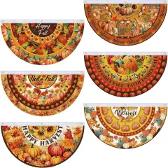 6 Pcs Hello Fall Bunting Flag Pumpkin