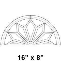 16" x 8" Exquisite Clear Glass Sunset Bevel Cluster EC162