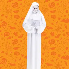 Adult Ghost Nun White Horror Habit Costume Accessory