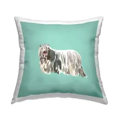 Elegant Smiling Dog Design by Amelia Noyes Throw Pillow 
