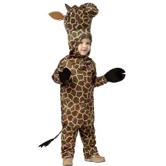Giraffe Toddler Costume Soft Tunic Hooves Headpiece Tail