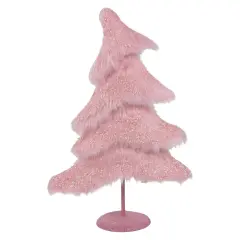 18.5" Fabric Sequin Christmas Tree: Pink