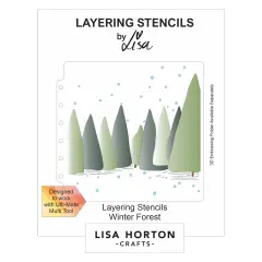 Lisa Horton Crafts Layering Stencils-Winter Forest