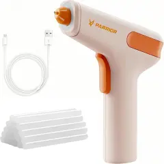 Motor-Driven Cordless Hot Glue Gun with 15s Fast Preheating, Anti-Drip & Auto Power-Off, Rechargeable Glue Gun Kit Includes Premium Glue Sticks, Perfect for Home Crafts, DIY, and Quick Repairs