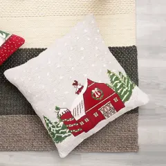 Snow Hut Cozy Jacquard Machine Woven Throw Pillow - 24" X 24"