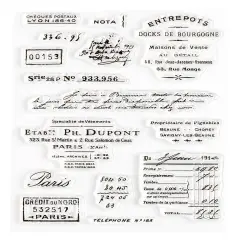 French Receipts, Clear Stamps 4x6 inch by Wintertime Crafts