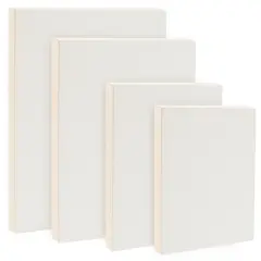 Da Vinci Pro Resist-Grip Coarse Textured Gesso Board, 4 Medium Variety Rectangles, 2" Depth Art Boards for Painting, White Acrylic Polymer w/ Quartz Sand, Warp-Resistant Cradled & Sealed MDF Panel