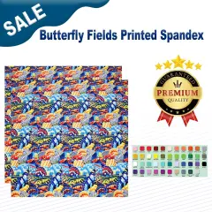 Butterfly Fields Printed Spandex