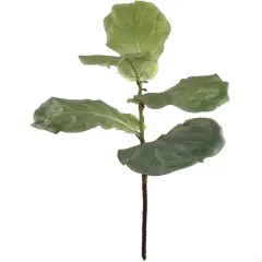 Fiddle Leaf Spray: Set of 3, 36-Inch, Silk Leaves, Tree Branches by Floral Home&reg;