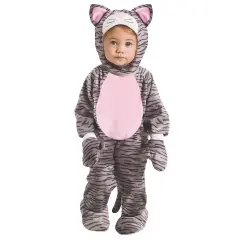 Adorable Infant Kitten Halloween Costume with Jumpsuit Mittens and Hood