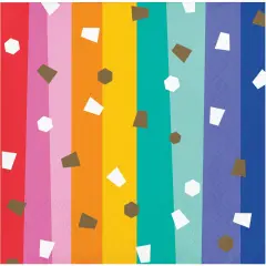 192 pc Bulk Birthday Confetti Beverage 2Ply Napkin