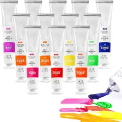 Oil Paint, 12 Neon Colors with High Saturation, 50ml Large Tubes, Faster Drying Time, Art Supplies for Artists, Students, Beginners