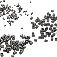 The Beadsmith Tube Crimp Beads, Assorted Sizes, Black Oxide Color, Uniform Cylindrical Shape, No Sharp Edges, Designed to Secure The Ends of Jewelry Stringing Wires and