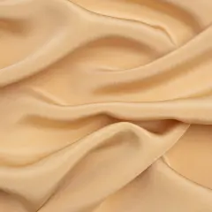 1 Yard Silk 4 Ply Crepe Toasted Beige Silk Fabric for Luxury Gowns, 44 Inches Width