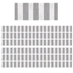 Modern Farmhouse Gray Stripes Straight Border Trim, 35 Feet, 6 Packs