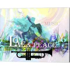 Love And Peace 2 by Ata Alishahi 20" x 16" Canvas Wall Art