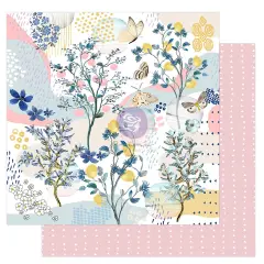 Spring Abstract Collection 12x12 sheet - Blooming - 10 sheet 12"x12" w foil details paper