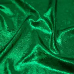 1 Yard Foiled Stretch Velvet Fabric with All Over Foil for Costumes 36" x 60" Length by Width Black/Kelly