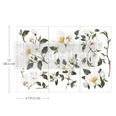 Small Transfers - White Magnolia - 3 sheets, 6"x12"