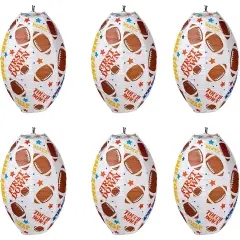 Football Party Decorations, Hanging Football Paper Lanterns (7.5 Inches, 6-Pack) White