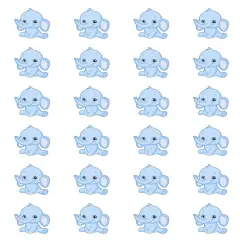 Blue Elephant It's a Boy Cupcakes Edible Cupcake Topper Images 24ct