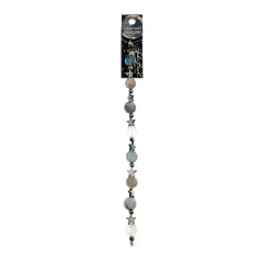 John Bead 10mm Solar System Universe Galaxy 7" Bead Strand Mercury