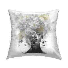 Hidden Spring Visage Decorative Printed Throw Pillow Design by Danhui Nai, 18 x 7 x 18