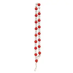 Wooden Bead Garland White