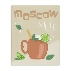 Stupell Industries Moscow Mule Typography Canvas Wall Art Design by Anna Quach