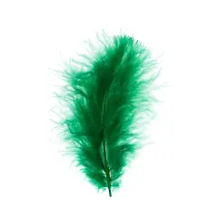 John Bead 4-6in Marabou Feathers (3 Headers, 18g) Green