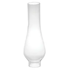 Clear Glass Lamp Chimney, Replacement Hurricane Globe Handblown 1-7/8 Inch Diameter Fitter x 10 Inches High for Oil or Kerosene Lanterns