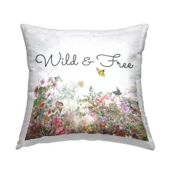 Wild & Free Butterflies Outdoor Printed Pillow Design by Karen Smith, 18 x 7 x 18
