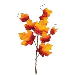 Silk Maple Leaves Spray 18"