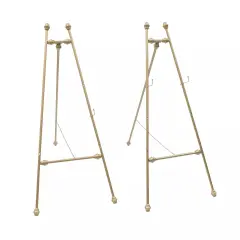 2PCS Easel Stands Floor Mount Golden Wedding Easel Stand For Wedding Party