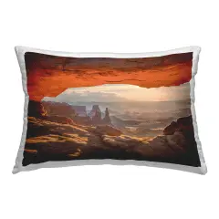Under Canyon Rocks View Outdoor Printed Pillow Design by Marty Hulsebos, 14 x 7 x 20