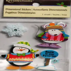 Recollections Christmas Friends Vintage Stickers