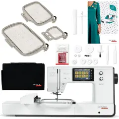 Bernette B70 10" x 6" Embroidery Machine Bundle with 3 Embroidery Hoops