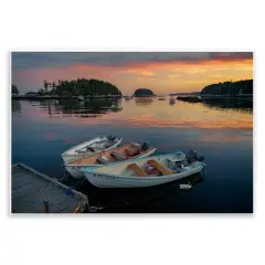 Stupell Industries Three Boats at Sunset Wall Plaque Art Design by Rick Berk