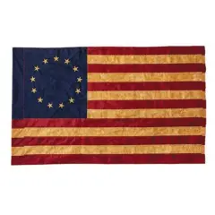 Tea-stained Nylon Betsy Ross Flag 60x36