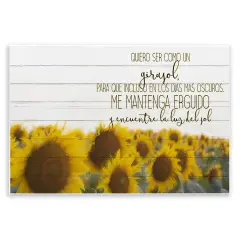 Stupell Industries Quiero Ser Como un Girasol Wall Plaque Art