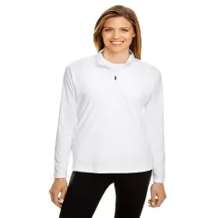 Team 365&reg; Ladies' Zone Performance Quarter-Zip WHITE