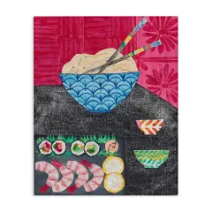 Stupell Industries Patterned Sushi Tablescape Canvas Wall Art Design by Courtney Prahl