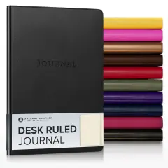 Gallery Leather Journal - Crafted in Maine, USA - Elegant Leather Writing Notebook with 192 Lined Pages - A Timeless Space for Your Thoughts - 8x5.5, Desk Lined Freeport Black