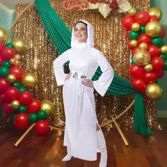 Princess Leia Costume, Star Wars Hooded White Dress