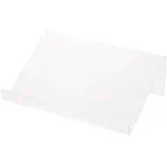 Plymor Clear Acrylic Slightly Elevated Book Display Stand with 1" Ledge, 9" W x 6" D x 3" H
