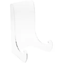 Plymor Clear Acrylic Flat Back Easel With Shallow Support Ledges, 12" H x 8.25" W x 6.75" D